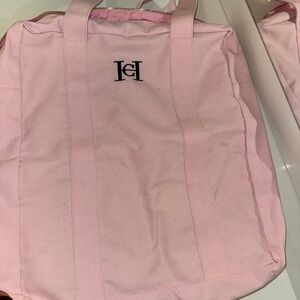 Carolina Herrera Pink Fabric with Gold Logo